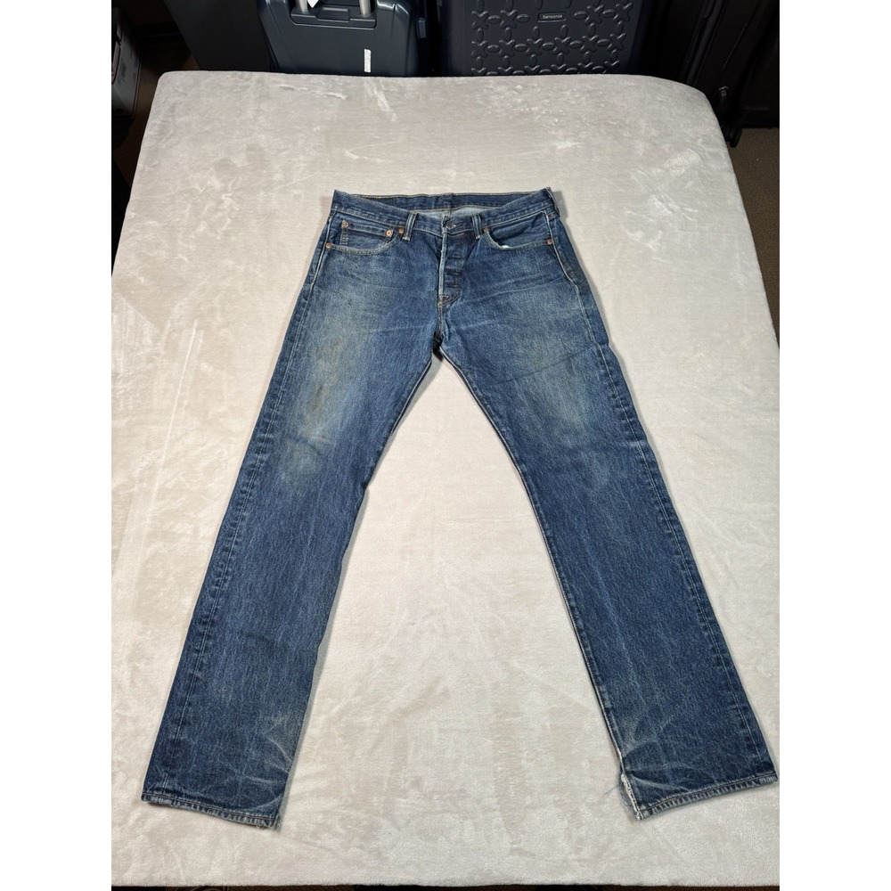 Levis 501xx Jeans Size 32x32 Blue Faded Distressed